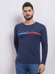 Men T-Shirts - Màu xanh hải quân - Xem 5
