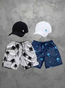 Men Shorts - 藍白色 - 查看 1