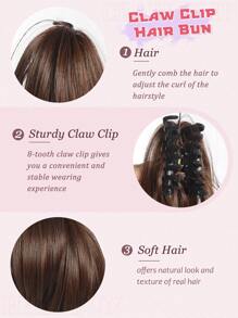 Synthetic Claw Clip Ponytail Extension 8-Inch Light Brown Short Curly Ponytail Hair Piece For Women's Daily Use