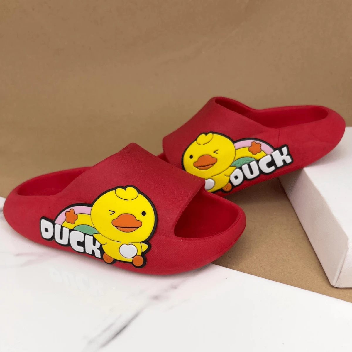 Kids Fashion Slippers - 紅色 - 查看 1