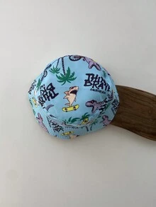 一頂卡通恐龍漏斗帽，可愛有趣，適合男女兒童戶外活動，遮陽 - 藍色 - 查看 2