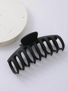 4pcs Women's Solid Color Retro Classic Fashion Simple Keel Large Hairpin Hair Claws Claw Clips Hair Clips Hair Jaw Clip Hair Clamps Hair Clutch Hair Catcher Clip Holiday Essential Hair Accessories - Black - View 8
