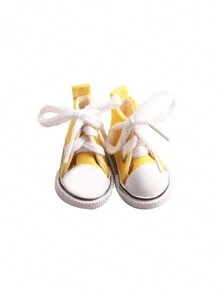 1 Pair Of 5cm Long Doll Lace-Up Canvas Shoes, Doll Casual Sneakers, Sports Shoes, Suitable For 14-Inch American Doll, Fashionable Doll Accessory, Ideal Birthday Gift, Holiday Gift, Toy Gift For Girls And Boys