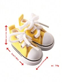1 Pair Of 5cm Long Doll Lace-Up Canvas Shoes, Doll Casual Sneakers, Sports Shoes, Suitable For 14-Inch American Doll, Fashionable Doll Accessory, Ideal Birthday Gift, Holiday Gift, Toy Gift For Girls And Boys