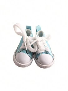 1 Pair Of 5cm Long Doll Lace-Up Canvas Shoes, Doll Casual Sneakers, Sports Shoes, Suitable For 14-Inch American Doll, Fashionable Doll Accessory, Ideal Birthday Gift, Holiday Gift, Toy Gift For Girls And Boys