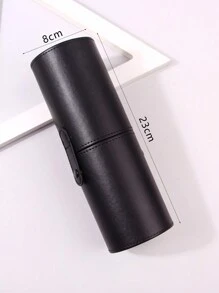Balde de almacenamiento de brochas de maquillaje de gran capacidad en PU negro, caja de almacenamiento a prueba de polvo para tocador, bolsa de almacenamiento de cosméticos portátil para viaje, decoración de habitación, bolsas, bolsa de maquillaje, tocador, viaje, bolsa de maquillaje, organizador, almacenamiento, artículos esenciales de viaje, organizador de maquillaje, bolsas de maquillaje, organizador de maquillaje, organizador, bolsa de aseo, organizador de escritorio, bolsa de cosméticos, bolsa de maquillaje, organizar maquillaje, accesorios de tocador, bolsa de maquillaje, bolsas de maquillaje, joyero, bolsa, soporte para brochas de maquillaje, soporte para brochas, organizador de perfumes, bolsa, regalos para mujeres, regalos de Navidad, ideas de regalo para mujeres, decoración de habitación - Negro - Ver 15