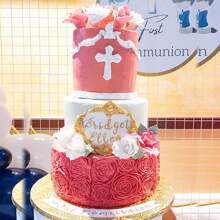 1 件玫瑰纹理蛋糕装饰硅胶模具、翻糖蛋糕装饰工具、硅胶模具、糖果杯蛋糕、巧克力模具、厨房配件、烘焙工具、生日派对 - 淺灰色 - 查看 5