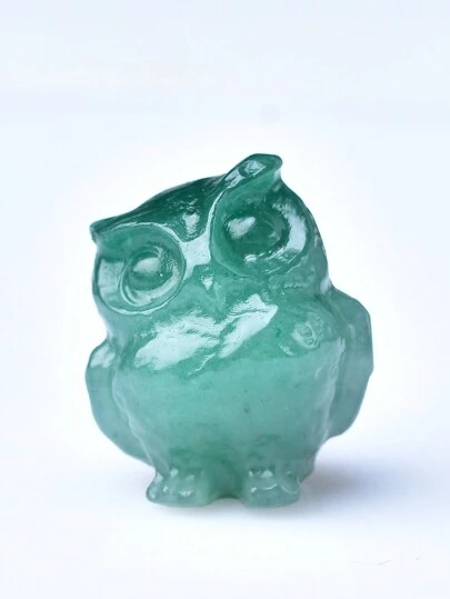 1pc 3.5cm/1.38in Crystal Carved Owl,Crystal Gift,Meditation Stone For Home Decoration
