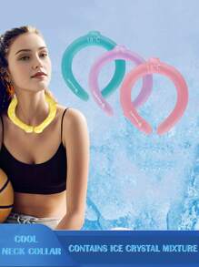 1pc Cooling Neck Collar With Ice Pack For Summer Heat Relief - Multicolor - View 1