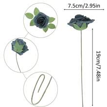Artificial Flower Roses, 7/12/17/22/27pcs Real Touch Fake Foam Roses For Valentine's Day DIY Bouquets Wedding Party Baby Shower Home Decorations, Valentine Day, Gift Gifts Birthday Graduation