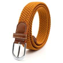 1 pièce Ceinture élastique tressée colorée de 2,5 cm pour femmes, ceinture décontractée tressée extensible, ceinture mode femme pour l'été, l'école, l'automne, Halloween - Multicolore - Voir 15