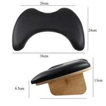 Schmetterling Beveled Nail Art Hand Pillow Zwei Hände PU Maniküre Tisch Arm Handstütze für Nägel bequeme Nageltischhalterung (Schwarz)
