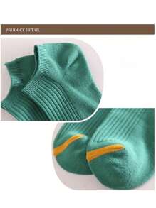 5 Pairs Random Women's Solid Color No Show Socks,Low Cut Socks ,Soft And Comfortable,Suitable For Daily Wear,Office Wear