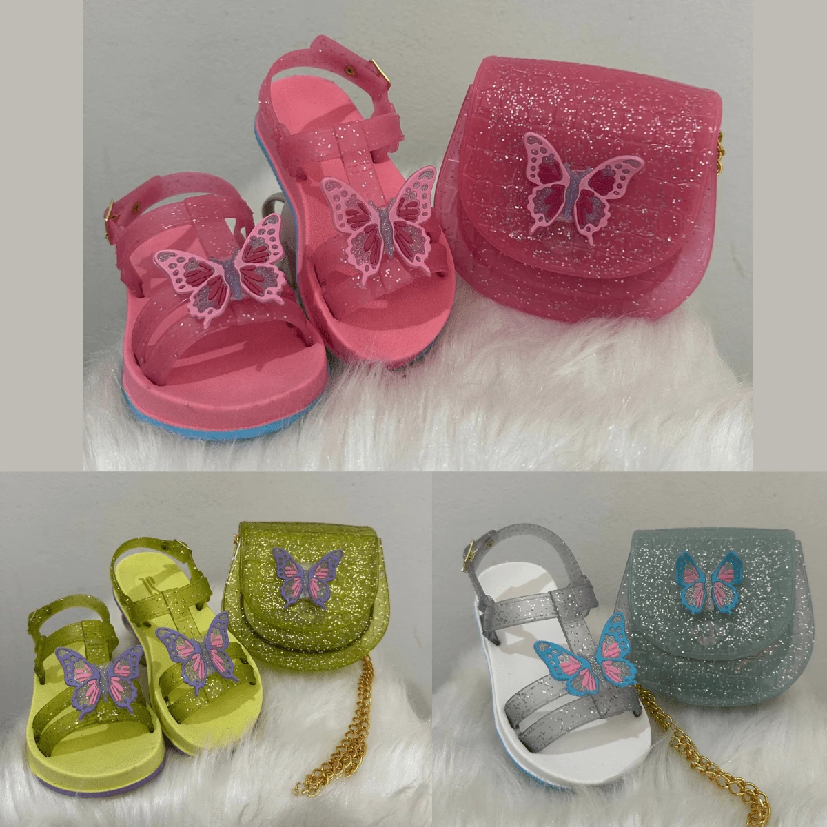 Kids Flat Sandals - 紫色 - 查看 1