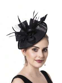 1pc Women's Kentucky Derby Fascinators Tea Party Hat Mesh Floral Feather Hair Clip Fascinator Headwear For Wedding Cocktail Mini Hats Tiny Hats Mini Top Hat Mini Cap, Gifts