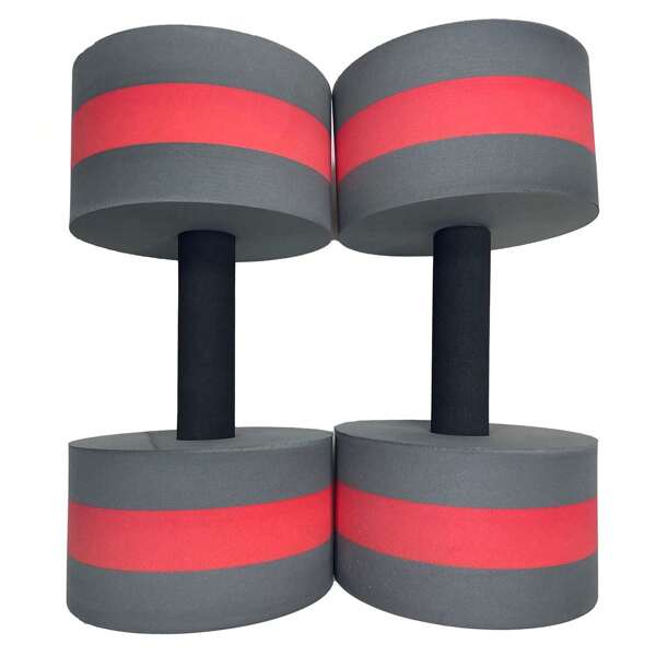 2 pièces Haltères EVA pour l'eau, haltères en mousse pour l'aquafitness, équipement de fitness aquatique, équipement d'entraînement de force pour adultes, barres de natation pour exercices aquatiques et yoga, accessoires de plage, accessoires de piscine