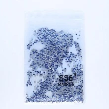 1440pcs Light Blue Round Glass Rhinestones With Silver Flat Bottom, Size From Ss3-Ss30 - Light Blue - View 19