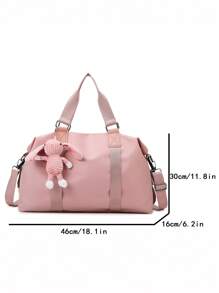 大容量过夜旅行包，健身瑜伽手提包，带干湿分离隔层，休闲多功能便携单肩包，可用作过夜包、健身包、旅行包、周末包、随身包、大学包、行李包、周末旅行包、医院包，粉色冬季返校用品包，学习用品包 - 粉色 - 查看 6