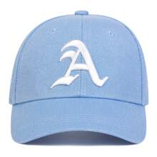 AR 1pc Men Gothic Letter A Embroidered Baseball Cap, Outdoor Adjustable Sun Protection Casual Hat, Suitable For Spring And Autumn Travel, Beach Parties