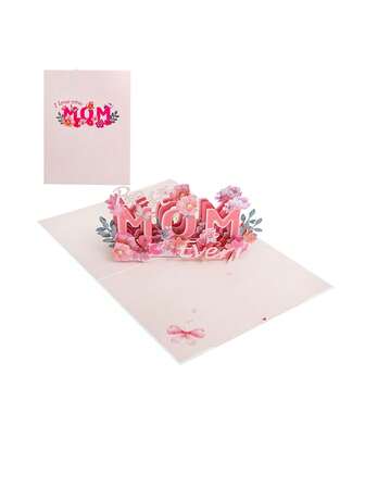 1 张母亲节快乐弹出式母亲节卡片母亲节快乐弹出式 3D 可爱贺卡，母亲节卡片，适合妈妈、妻子、奶奶、女儿