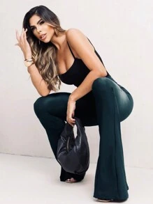 Women Pants - 黑色 - 查看 4