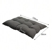 LIVINGANDHOME Living And Home Luxury Tufted Bench Cushion - 120cm Plush Seat Pad (15-17cm Thick, Dark/Light Grey)