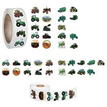 500pcs Tractor Stickers Roll Vinyl Stickers Scrapbook,Journaling,Laptop,Bumper,Skateboard,Water Bottles,Computer,Phone,Cartoon Anime Back To School