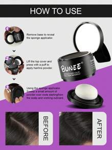 BUNEE髮際線修飾陰影粉，填補和定義髮際線，突顯您的髮線美感 - 深棕 - 查看 5