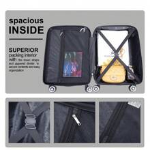 Tripcomp Luggage Sets 4 Piece Suitcase Set (14/20/24/28)Hardside Suitcase With Spinner Wheels Lightweight Carry On Luggage - 粉色 - 查看 10