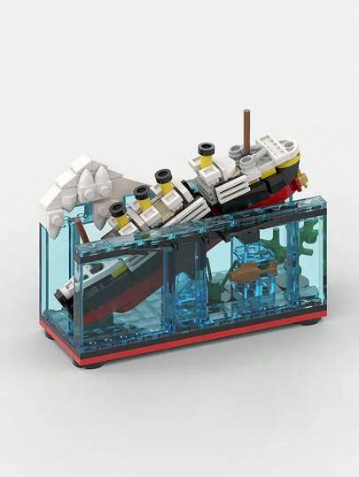 247pcs/152pcs Titan Building Blocks Model Set, Small Particles Assembled Building Blocks Ship Room Decoration