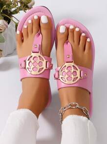 Fashionable Women's Open-Toe Beach Sandals With Round Toe, Suitable For Travel, Vacation And Walking