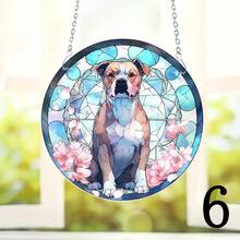 1 pieza Creativa decoración de pared con estilo de ventana redonda de 8 pulgadas, con estampado de animal colorido, hecho de acrílico, adecuado para decoraciones del hogar, fiestas y eventos. - Multicolor-1 - Ver 8