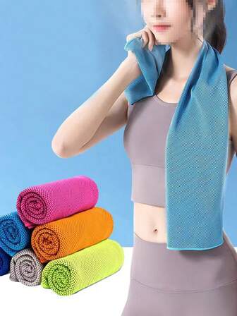 1pc  Microfiber Ice Towel For Neck, Light Weight And Thin Thickness Quick Drying Towel Soft Breathable Chilly Towel For Cooling, Yoga, Sports, Golf, Gym, Camping, Running, Fitness, Workout & More Activities