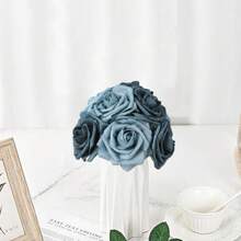 Artificial Flower Roses, 7/12/17/22/27pcs Real Touch Fake Foam Roses For Valentine's Day DIY Bouquets Wedding Party Baby Shower Home Decorations, Valentine Day, Gift Gifts Birthday Graduation