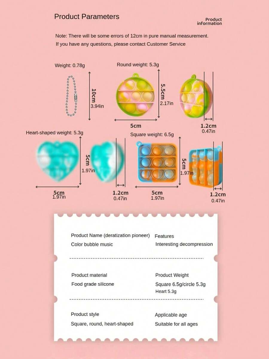 20/32/48pcs Party Favors Toys,Pop Fidget Toys,Mini Push Bubble Pops