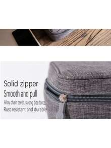 Outdoor Travel Storage Bag Electronic Storage Bag Data Cable Storage Bag Multifunctional Digital Storage Bag Power Charger Earphone Convenient Storage Bag - Beige - View 7