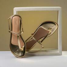 Women Flat Sandals - Vàng - Xem 2