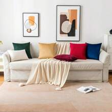 1pc Dutch Velvet Pillowcase Cover - Dark Green - View 4