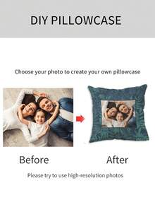 定制枕套，家居飾品靠墊套，用於情人節、聖誕節、感恩節、新年圖案、嬰兒照片、情侶照片、家庭照片，不含填充物 - 彩色 - 查看 6
