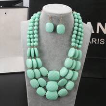 Conjunto de jóias feitas à mão Bohemian Chic - Disponível em múltiplas cores, design multifuncional e de camadas múltiplas, adequado para todas as estações, ótimo para presentear e uso diário 1 conjunto