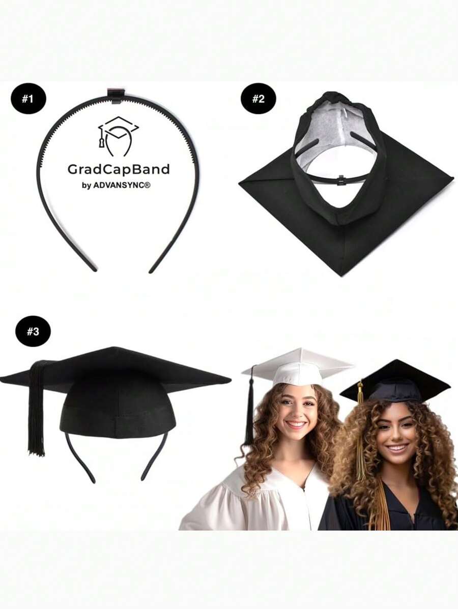 1pc Secure Your Grad Cap And Your Hairstyle, Graduation Cap Headband