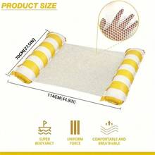 1件隨機顏色的充氣漂浮床，成年人水上吊床，充氣躺椅，水上浮床，充氣漂浮椅泳池漂浮 - 彩色 - 查看 2