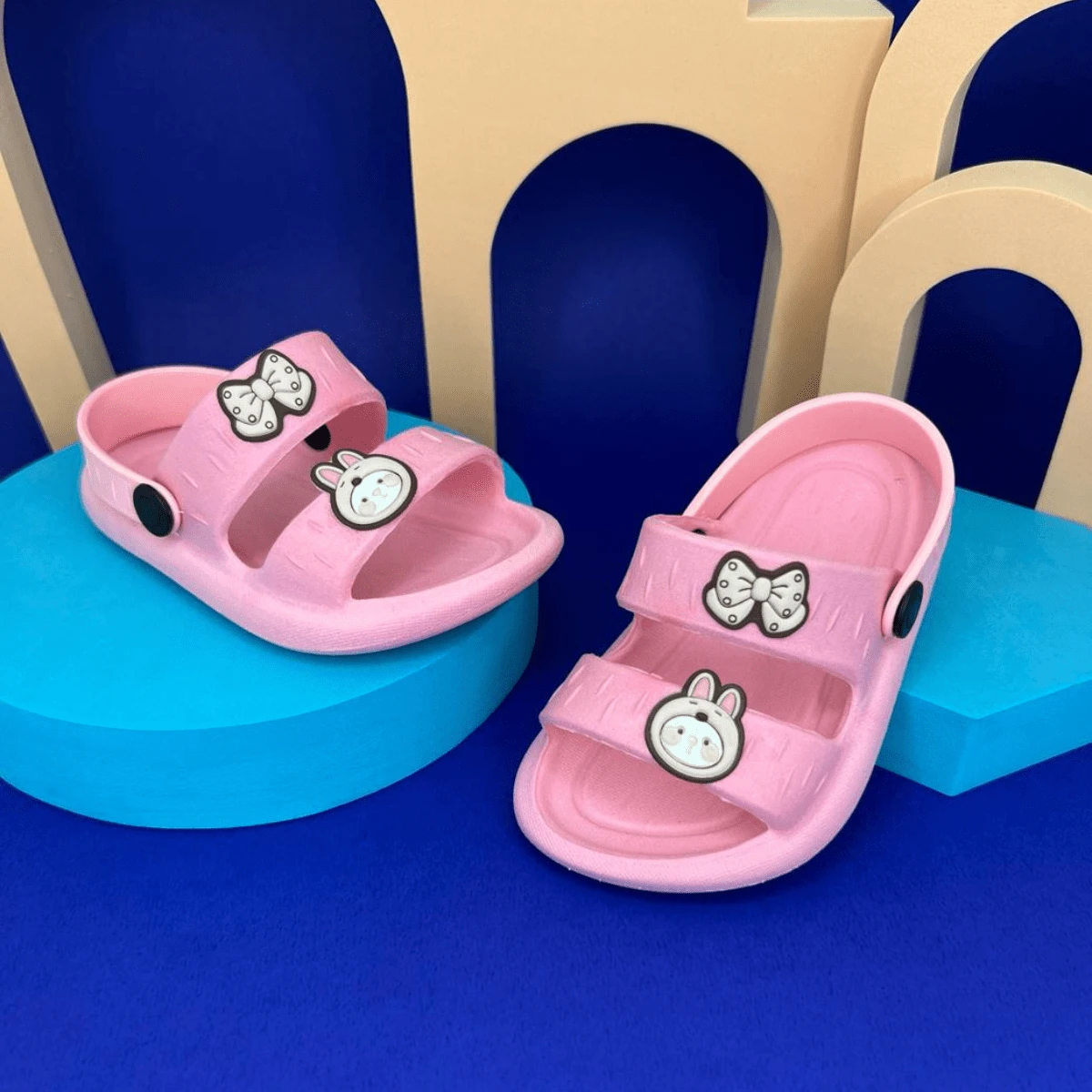 Kids Flat Sandals - Màu Hồng baby - Xem 1