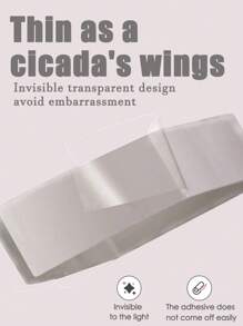 1 Rolo com Fita Dupla Face Antiderrapante Anti-Trace para Gola de Camisa à prova de deslizamento, Rolo de Fita Anti-derrapante Transparente Invisível de Moda em PET