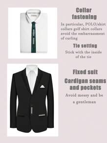 1 Rolo com Fita Dupla Face Antiderrapante Anti-Trace para Gola de Camisa à prova de deslizamento, Rolo de Fita Anti-derrapante Transparente Invisível de Moda em PET