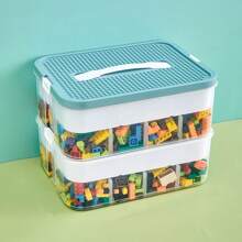 Caja de almacenamiento de juguetes para niños, caja de almacenamiento de pequeñas piezas para la clasificación y organización de bloques de construcción y pequeños juguetes - Verde - Ver 8