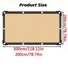 1 Lưới Che Nắng Có Viền Bọc Và Có Lỗ, Lưới Chống Tia UV Cách Nhiệt Dày Cho Ban Công Sân Ngoài Trời Và Nhà Kính Kinh Doanh Nông Nghiệp - Màu be - Xem 2