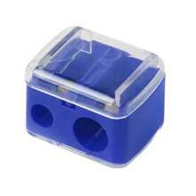 1/2/5/10PCS Double Holes Sharpener, Stainless Steel Blades, Plastic Protective Cover, Waste Catcher And Cleaning Tool,Manual Pencil Sharpener,Back-To-School Season Back To School