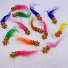 5/10 piezas Figura de acción Kawaii Troll Doll modelo de miembro de la familia con cabello colorido para regalo de fiesta - Multicolor - Ver 6