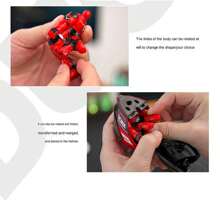 1pc Motorcycle Rider Transformable Doll Helmet Action Figure Desk Decoration Model Gift For Boys And Girls Toys - Multicolor - View 8